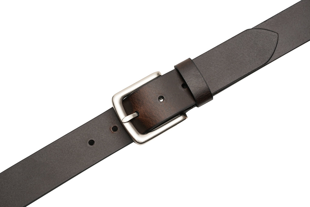 Minimalist Full-Grain Leather Single Prong Buckle Men's Belt