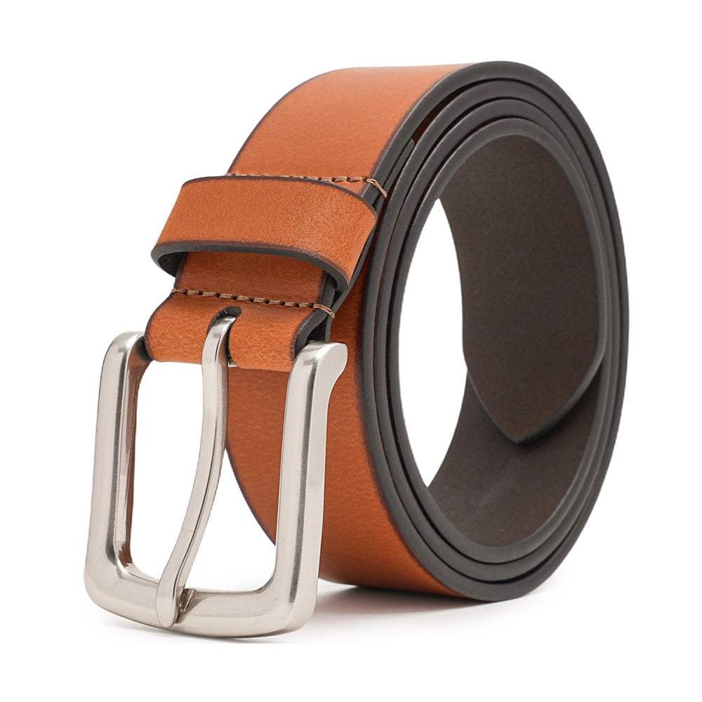 Minimalist Full-Grain Leather Single Prong Buckle Men's Belt