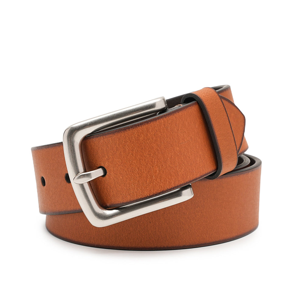 Minimalist Full-Grain Leather Single Prong Buckle Men's Belt