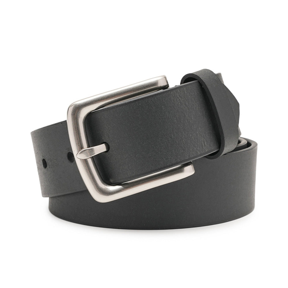 Men's Full Grain Leather Belt – Classic Pin Buckle Casual Belt