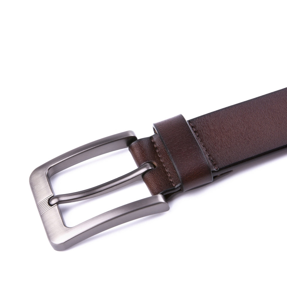 Classic Minimalist Single Prong Leather Belt for Men
