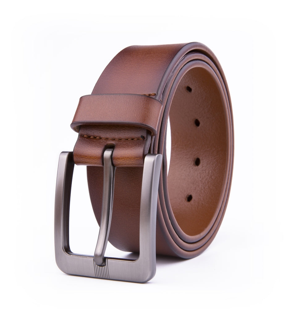 Classic Minimalist Single Prong Leather Belt for Men