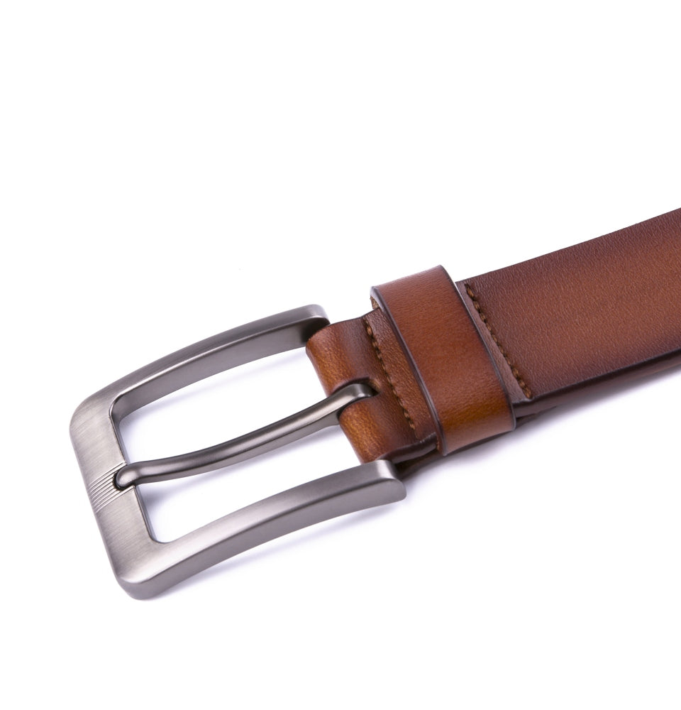 Classic Minimalist Single Prong Leather Belt for Men