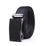 Minimalist Textured Automatic Buckle Business Belt for Men