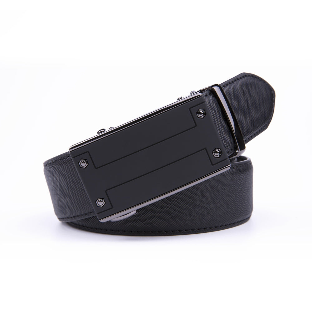Minimalist Textured Automatic Buckle Business Belt for Men Main image