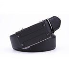 Minimalist Textured Automatic Buckle Business Belt for Men