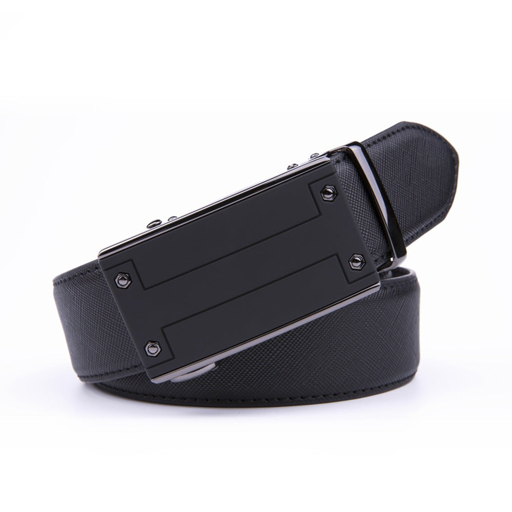 Men's Black Ratchet Belt – Automatic Buckle Business Casual Belt Main image
