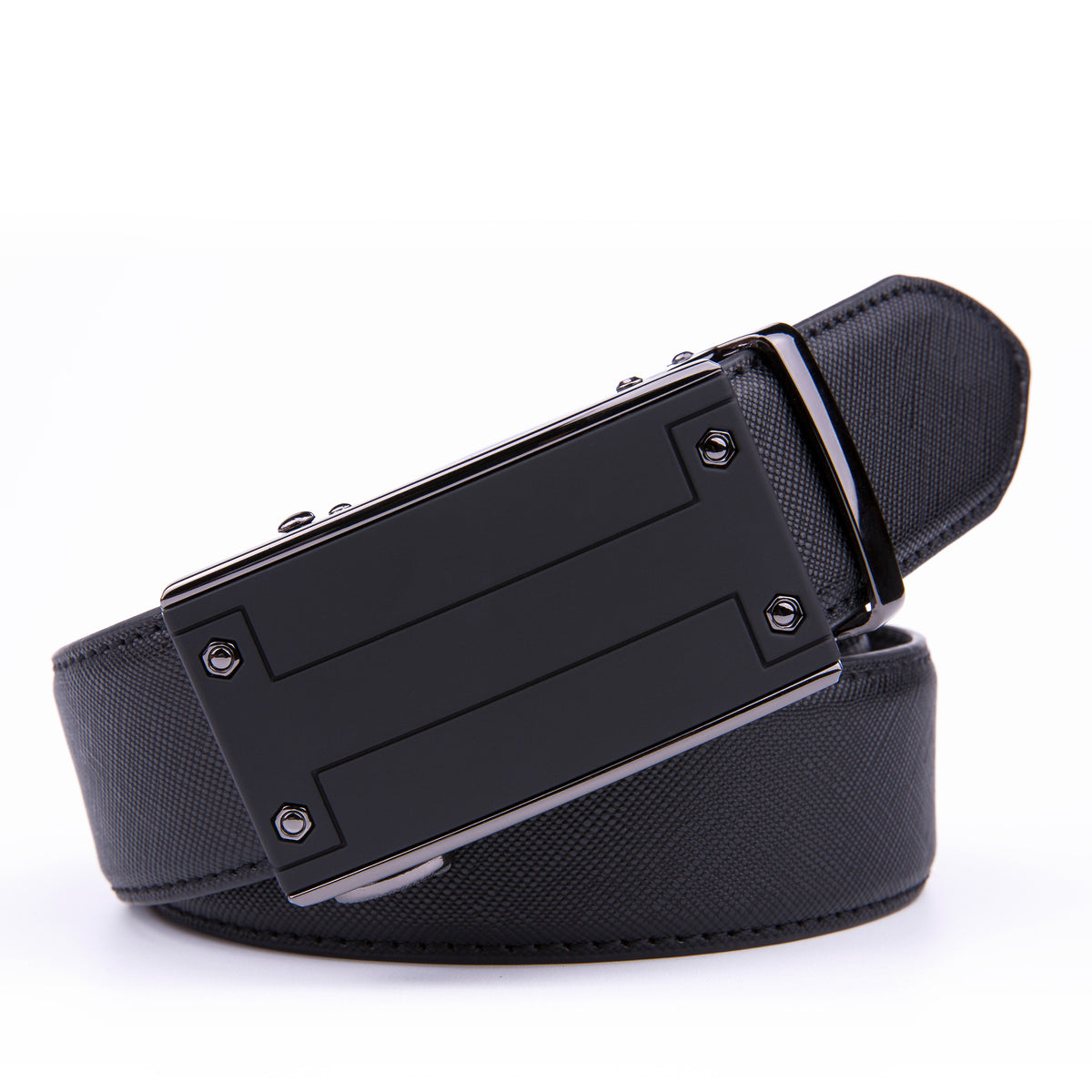 Men's Black Ratchet Belt – Automatic Buckle Business Casual Belt Main image
