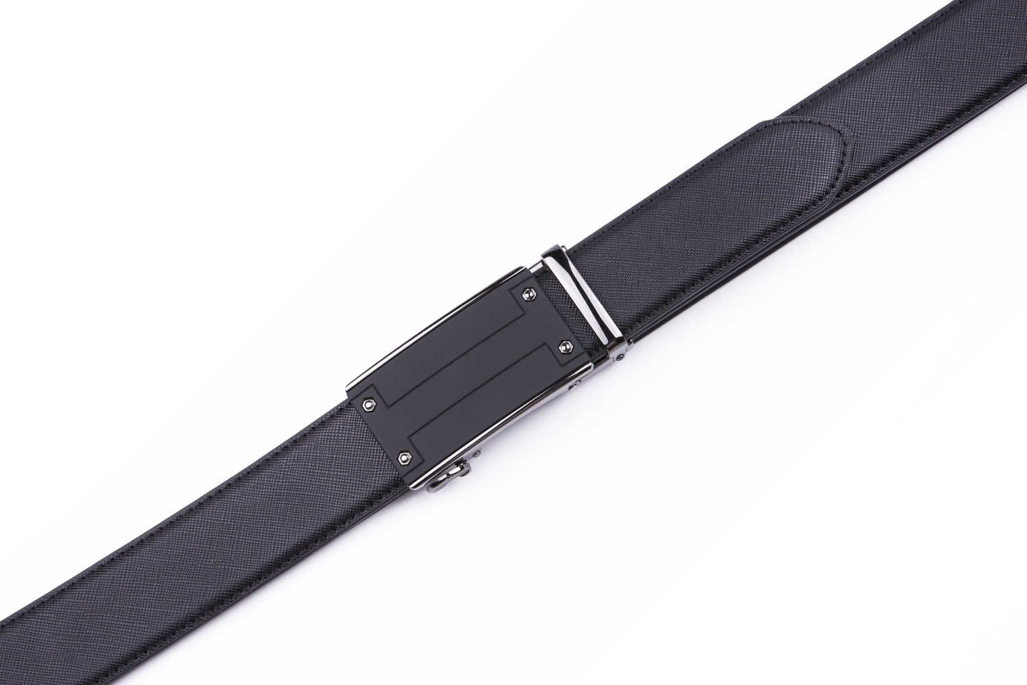 Minimalist Textured Automatic Buckle Business Belt for Men