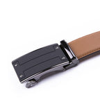 Minimalist Textured Automatic Buckle Business Belt for Men