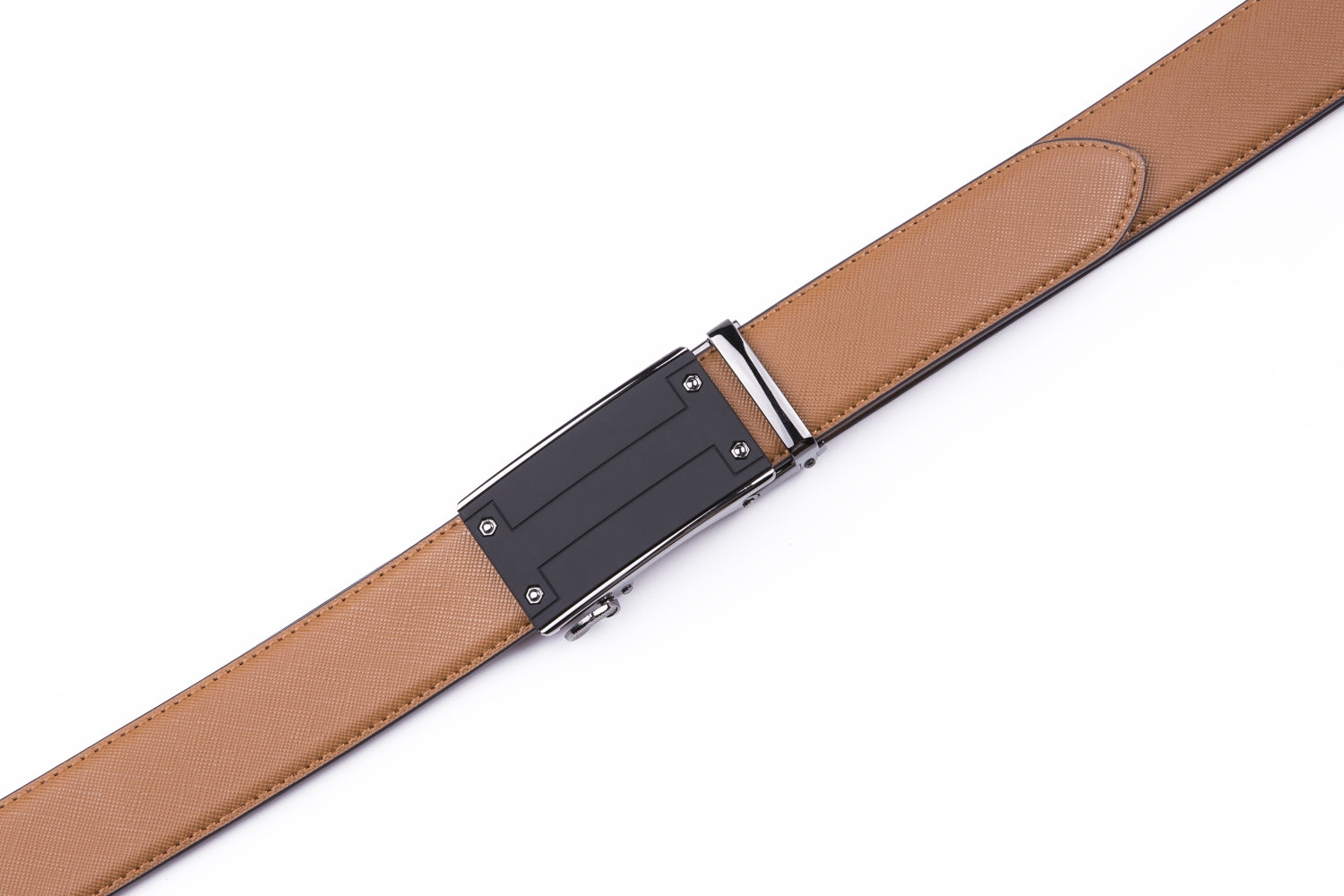 Minimalist Textured Automatic Buckle Business Belt for Men