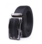 Minimalist Textured Automatic Buckle Business Belt for Men