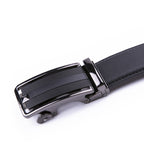 Minimalist Textured Automatic Buckle Business Belt for Men