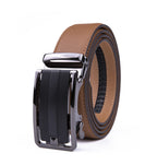 Minimalist Textured Automatic Buckle Business Belt for Men