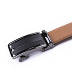 Minimalist Textured Automatic Buckle Business Belt for Men