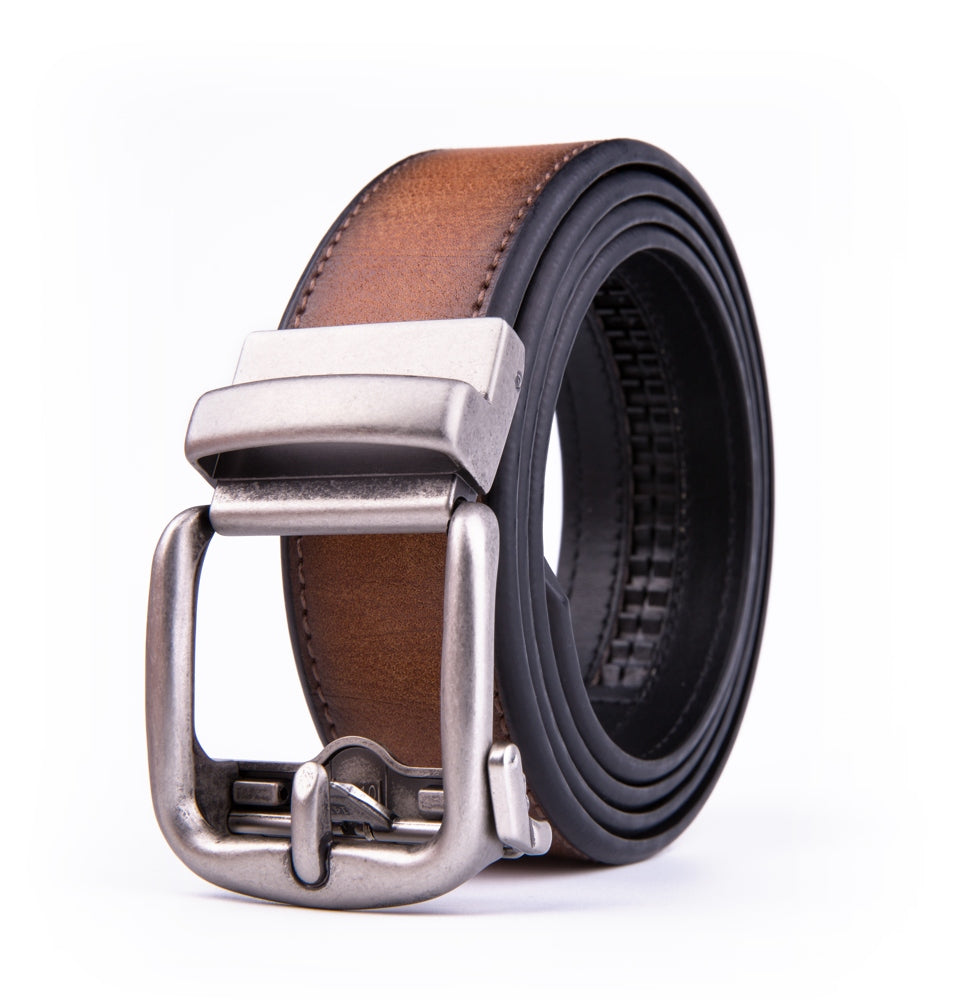 Vintage Pin Buckle Automatic Teeth Men's Belt
