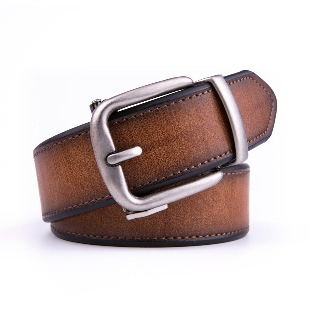Men's Vintage Ratchet Belt – Casual Everyday Belt with Micro-Adjust Fit