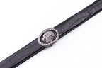 Eagle Head Embossed Crocodile Texture Automatic Buckle Men's Belt