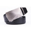 Geometric Cut Brushed Ratchet Buckle Crocodile Texture Men's Belt