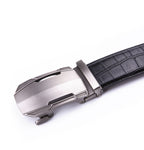 Sports Car Style Crocodile Texture Automatic Buckle Men's Belt