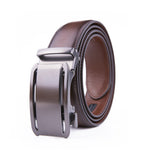 Minimalist Mirror Finish Automatic Buckle Business Leather Belt for Men