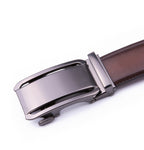 Minimalist Mirror Finish Automatic Buckle Business Leather Belt for Men