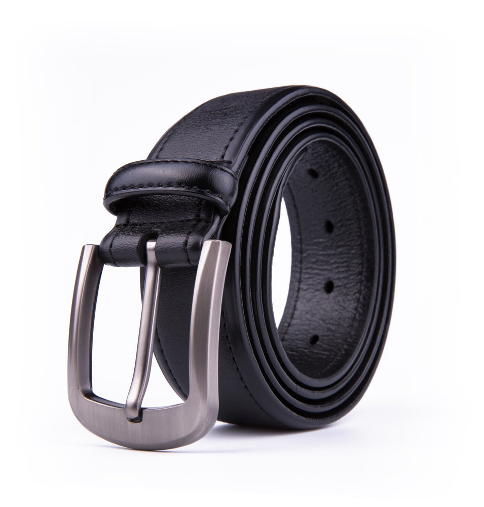Classic Minimalist Single Prong Business Leather Belt for Men