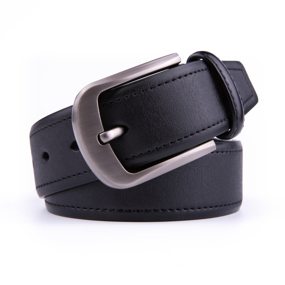 Classic Minimalist Single Prong Business Leather Belt for Men