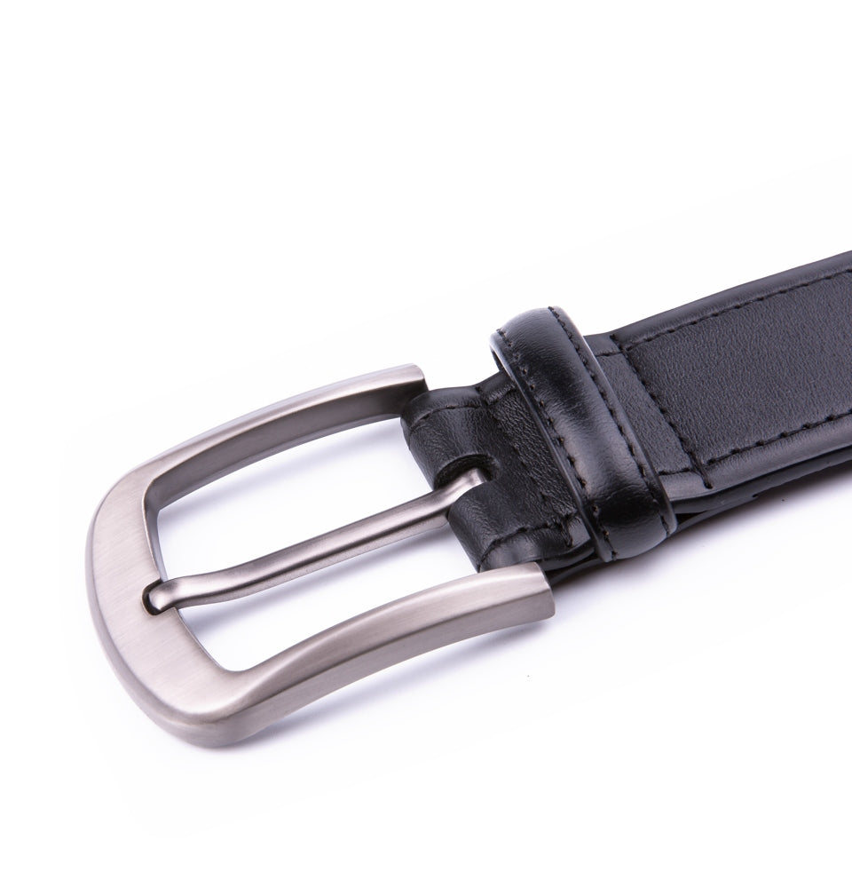 Classic Minimalist Single Prong Business Leather Belt for Men