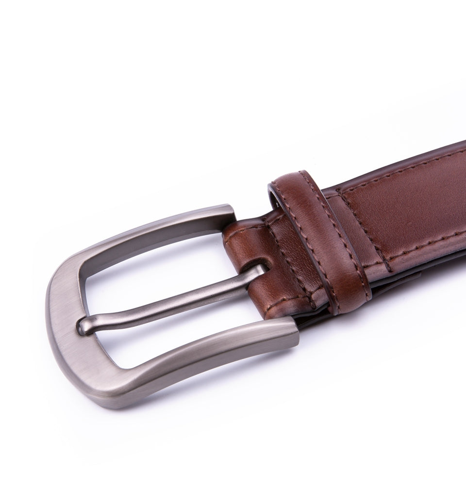 Classic Minimalist Single Prong Business Leather Belt for Men