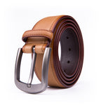 Classic Minimalist Single Prong Business Leather Belt for Men