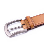 Classic Minimalist Single Prong Business Leather Belt for Men