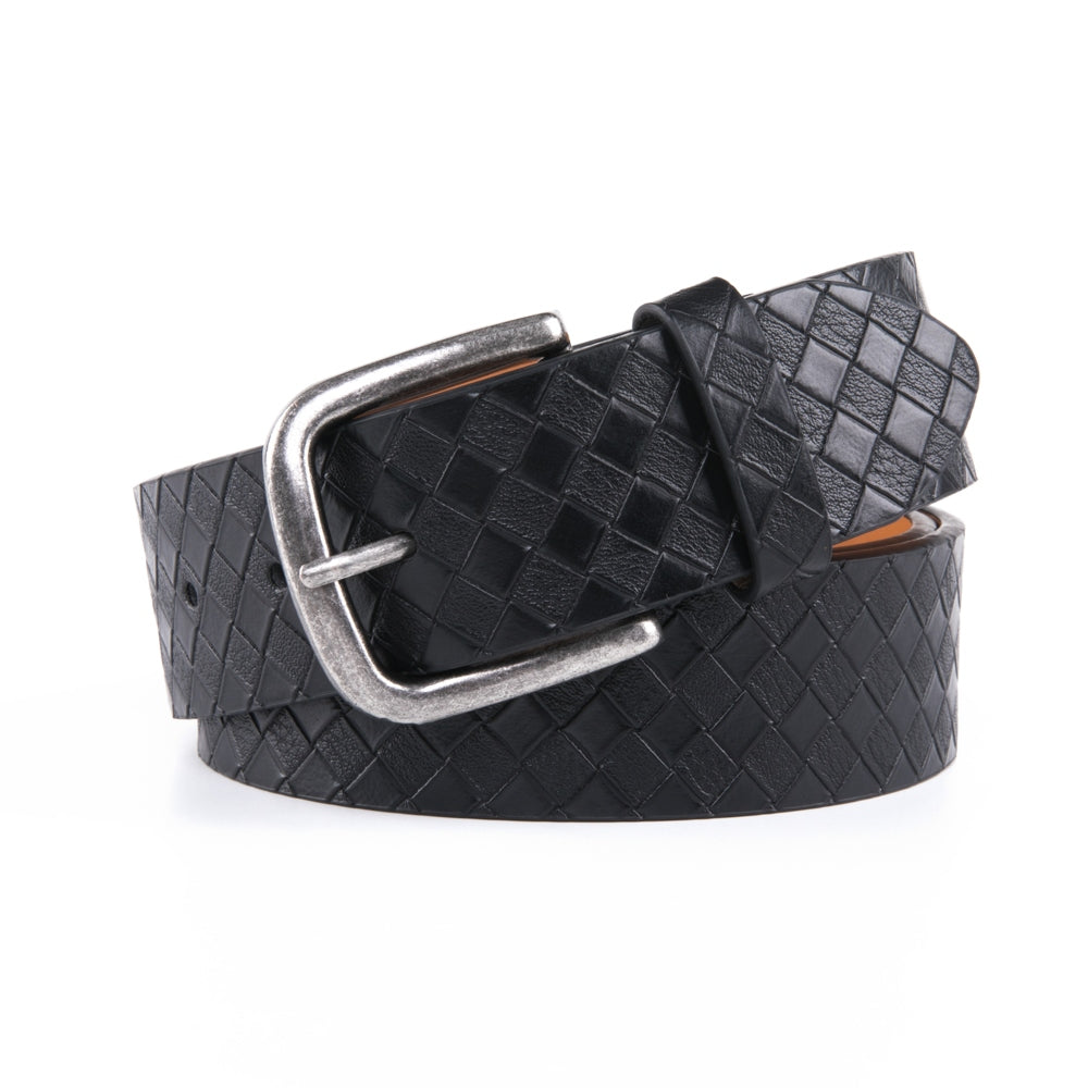 Vintage Texture Single Prong Leather Belt Men Business Casual Main image