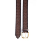 Vintage Texture Single Prong Leather Belt Men Business Casual