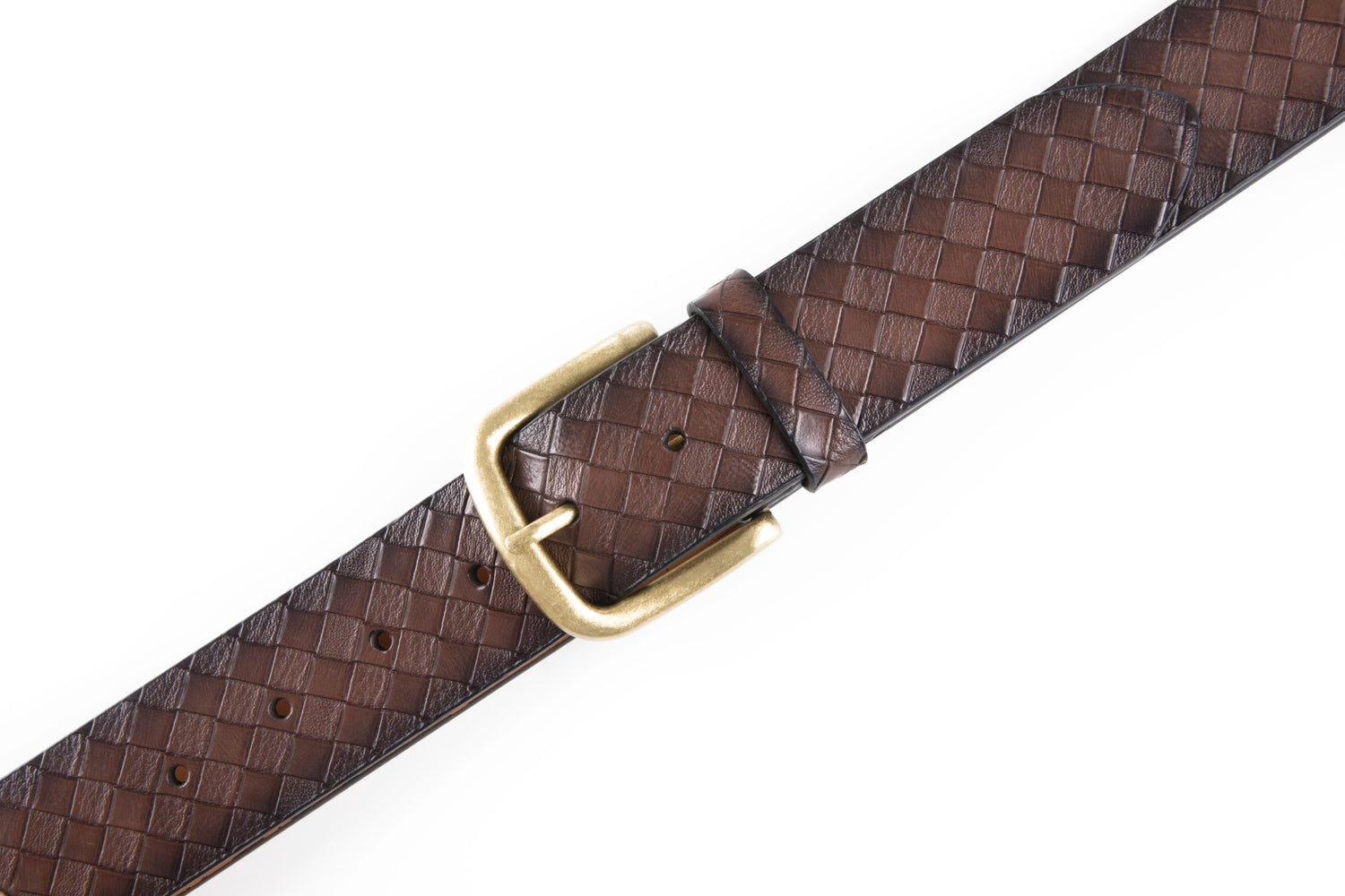 Vintage Texture Single Prong Leather Belt Men Business Casual