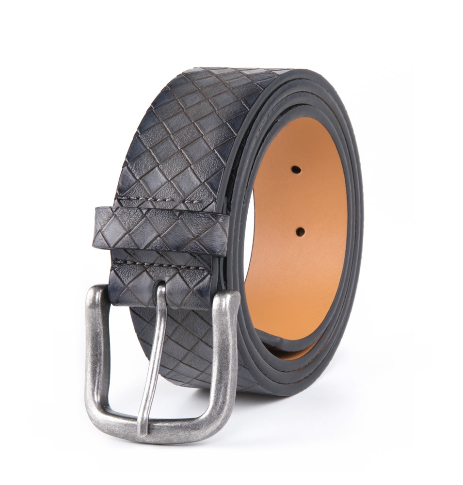Vintage Texture Single Prong Leather Belt Men Business Casual