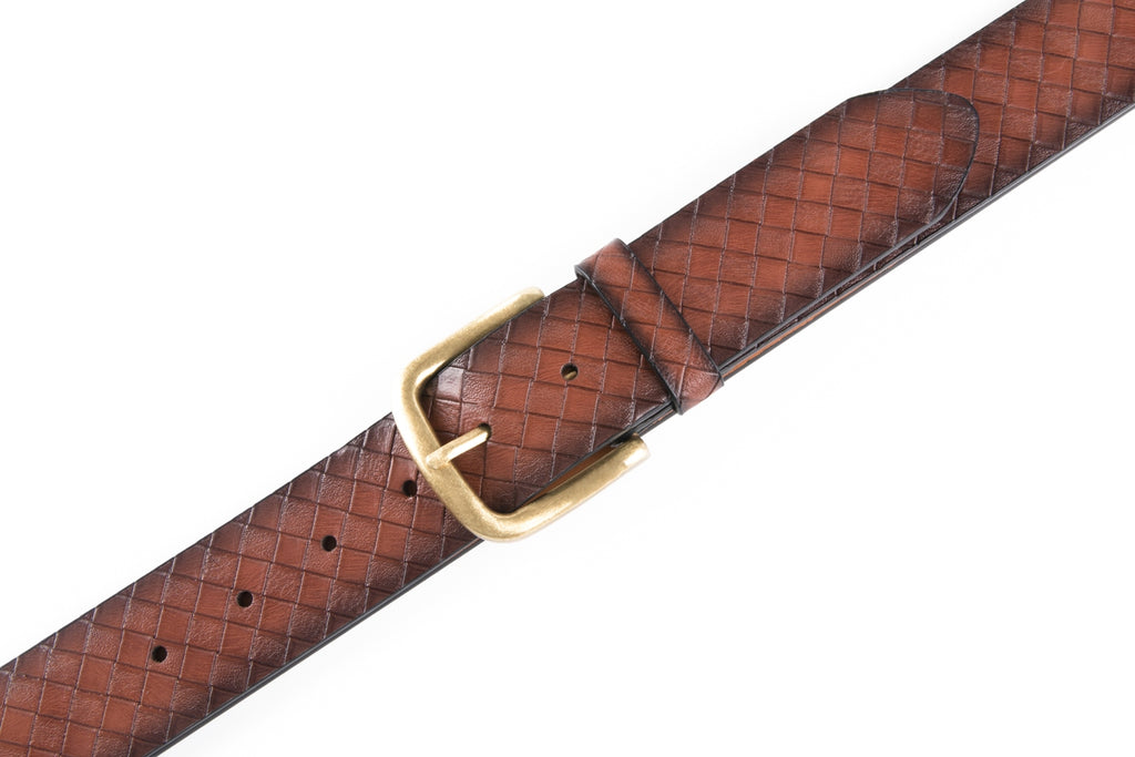 Vintage Texture Single Prong Leather Belt Men Business Casual