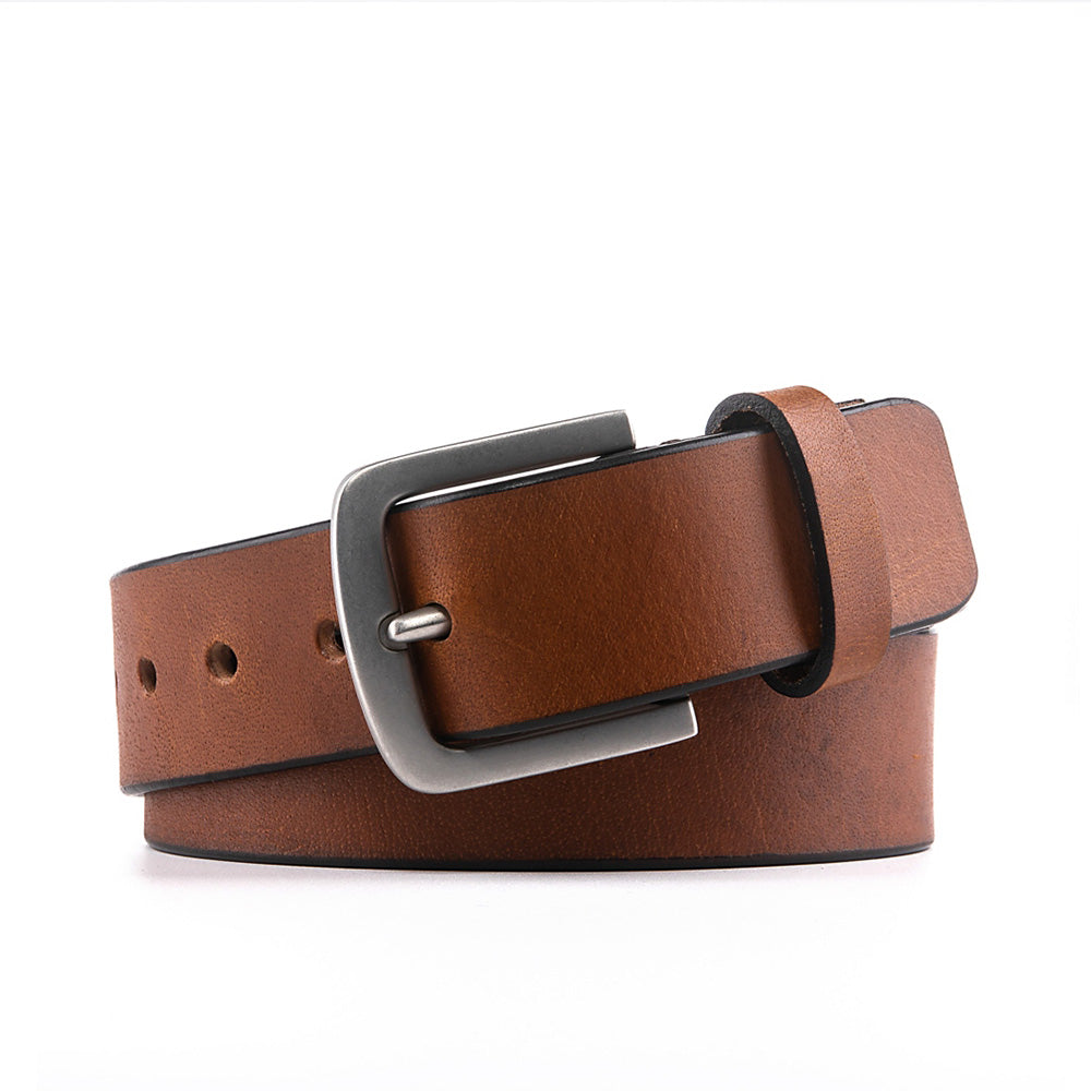 Minimalist Single Prong Top Grain Leather Men's Belt