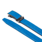 Crocodile Texture Patch Automatic Buckle Red Teeth Men's Belt
