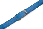 Crocodile Texture Patch Automatic Buckle Red Teeth Men's Belt