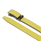 Crocodile Texture Patch Automatic Buckle Red Teeth Men's Belt