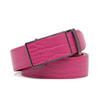 Men's Crocodile Embossed Ratchet Belt – Automatic Dress Belt for Business & Casual Wear
