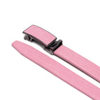 Crocodile Texture Patch Automatic Buckle Red Teeth Men's Belt