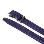 Crocodile Texture Patch Automatic Buckle Red Teeth Men's Belt