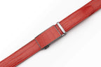 Crocodile Texture Patch Automatic Buckle Red Teeth Men's Belt