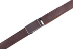 Carbon Fiber Texture Red Teeth Automatic Buckle Business Belt for Men