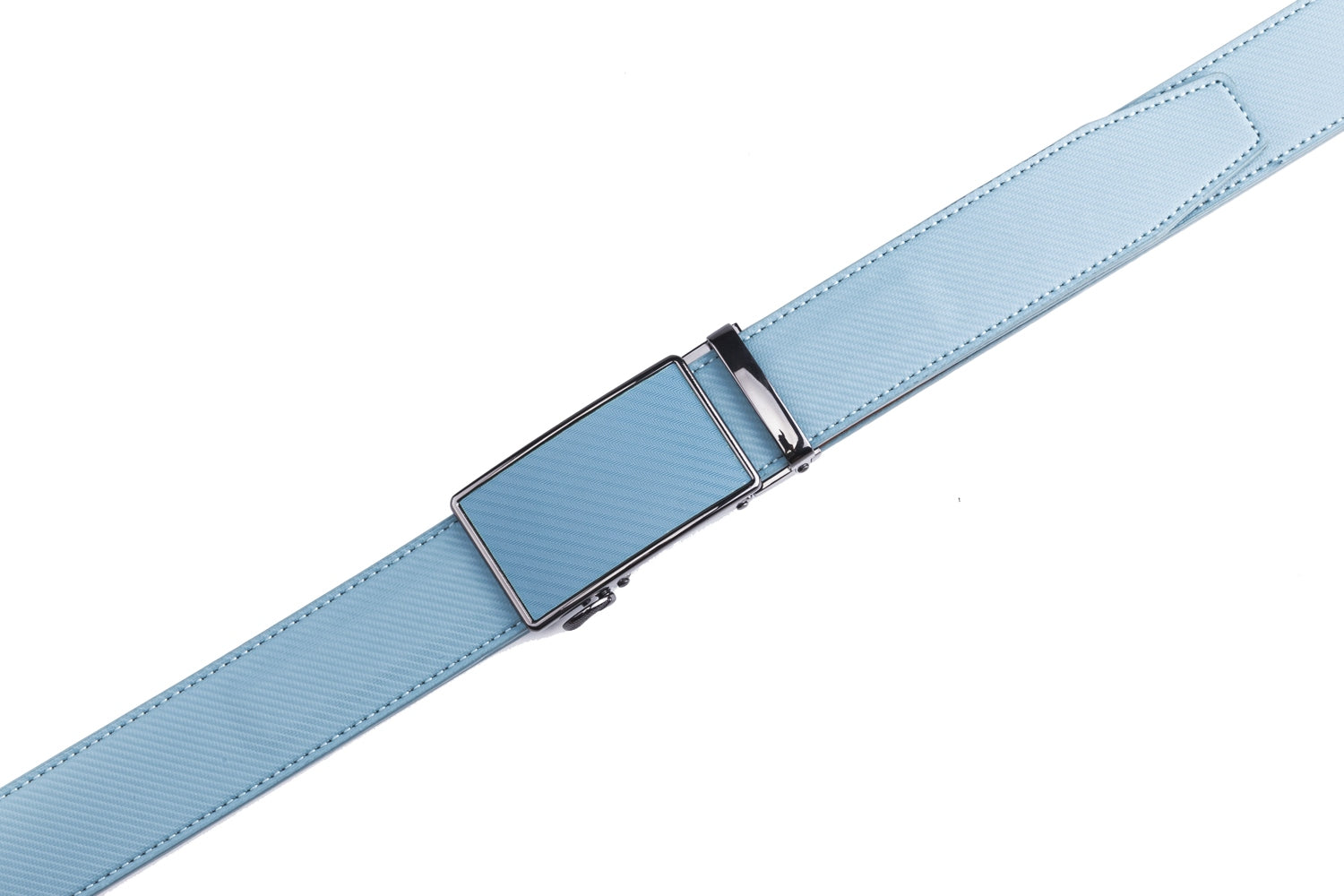 Carbon Fiber Texture Red Teeth Automatic Buckle Business Belt for Men