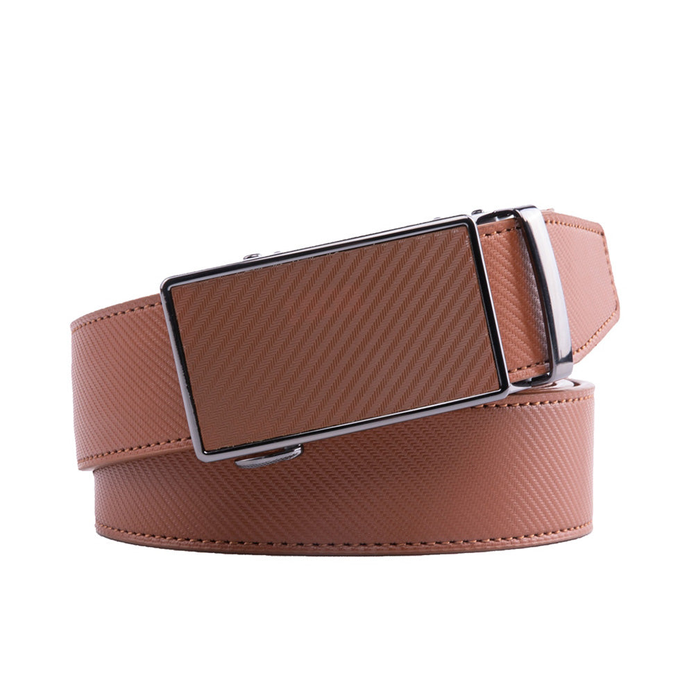 Men's Leather Ratchet Belt – Automatic Dress Belt for Business Casual & Everyday Wear