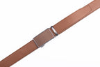 Carbon Fiber Texture Red Teeth Automatic Buckle Business Belt for Men