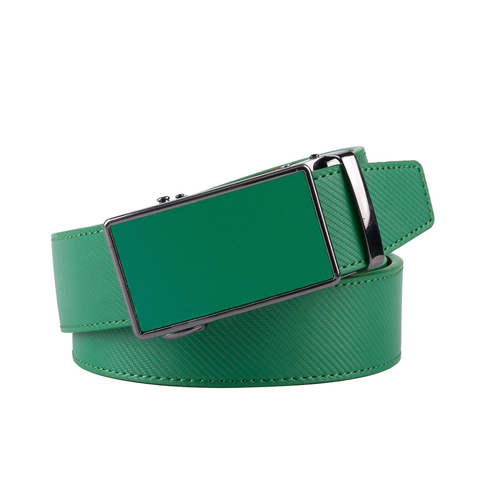 Men's Leather Ratchet Belt – Automatic Dress Belt for Business Casual & Everyday Wear
